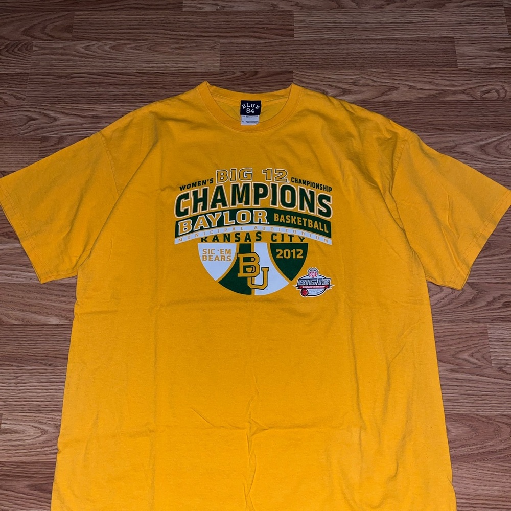 2012 Baylor Bears Basketball Champions Yellow T-Shirt